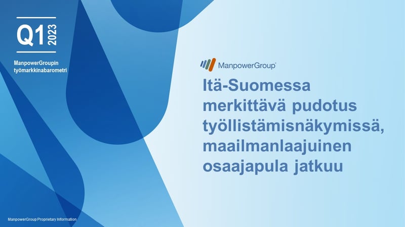 Itä-Suomessa merkittävä pudotus työllistämisnäkymissä