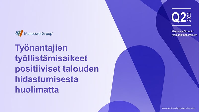 Työllistämisaikeet positiiviset talouden hidastumisesta huolimatta