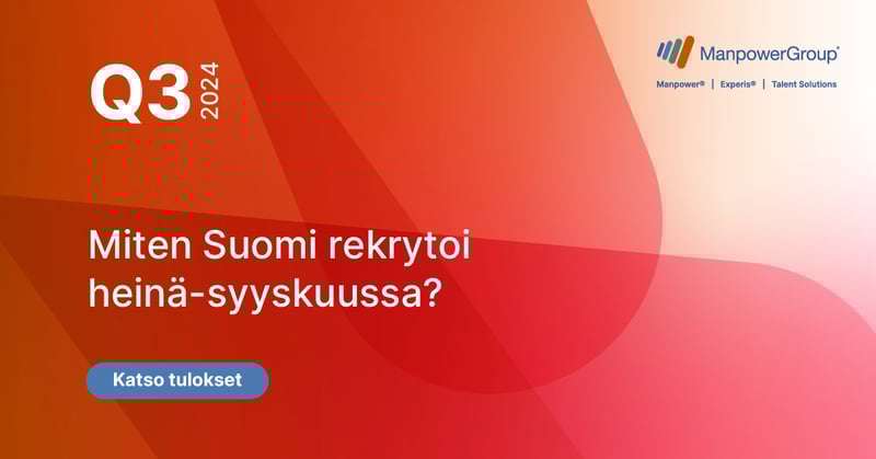 Työmarkkinabarometri: Työnantajien varovaisuus työllistämisaikeissa jatkuu heinä-syyskuulle